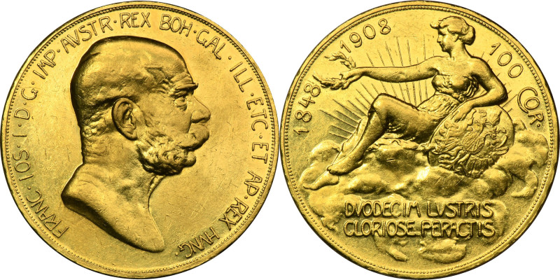 Austria, Franz Joseph I, 100 Corona Wien 1908 Issue minted on the occasion of th...
