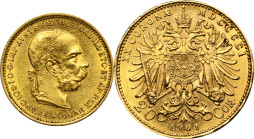 Austria, Franz Josef I, 20 Corona Wien 1901