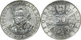 Ausria, II Republic, 50 Schylling WIen 1978 - 150th anniversary of the death of Franz Schubert