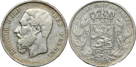 Belgium, Leopold II, 5 Francs Brussels 1869