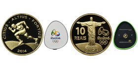 Brasil, 10 Reais Rio de Janeiro 2014 - Summer Olimpic Games in Rio de Janeiro 2016, 100 meters
