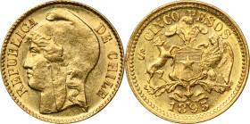 Chile, Republic, 5 Pesos 1895