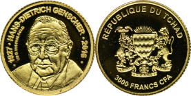 Chad, 3000 Francs 2016 - Hans-Dietrich Genscher