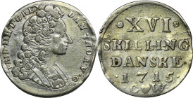 Denamrk, Frederick IV, 16 Skilling Dansk Copenhagen 1715 CW