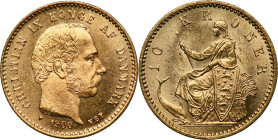 Denmark, Christian IX, 10 Kroner Copenhagen 1900