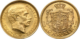 Denmark, Christian IX, 10 Kroner Kopenhagen 1913