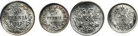 Set, Finland, Autonomy, Nicholas II, Penniä (2 pcs.)