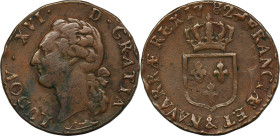 France, Louis XVI, Liard Aix-en-Provence 1782 - ex. Dr. Max Blaschegg ex. Blaschegg