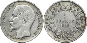France, Napoleon III, 5 Francs Paris 1852 A