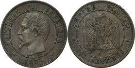 France, Napoleon III, 10 Centimes Paris 1852 A - ex. Dr. Max Blaschegg ex. Blaschegg