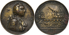 France, Duchy of Lorraine, Charles of Lorraine, Medal commemorating the crossing of the Rhine and the invasion of Alsace 1744