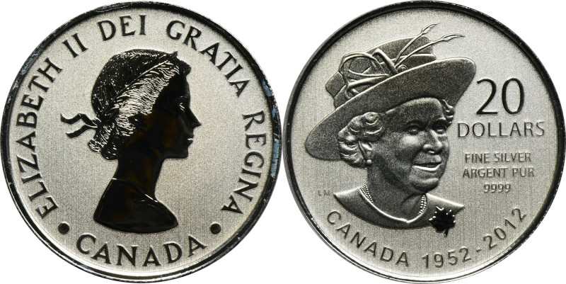 Canada, ELizabeth II, 20 Dollars Ottawa 2012 Issue minted to celebrate the 60th ...