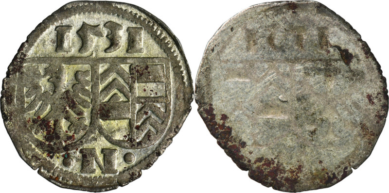 Germany, City of Nördlingen, Eberhard von Eppstein-Königstein, 1 pfennig 1531 N ...