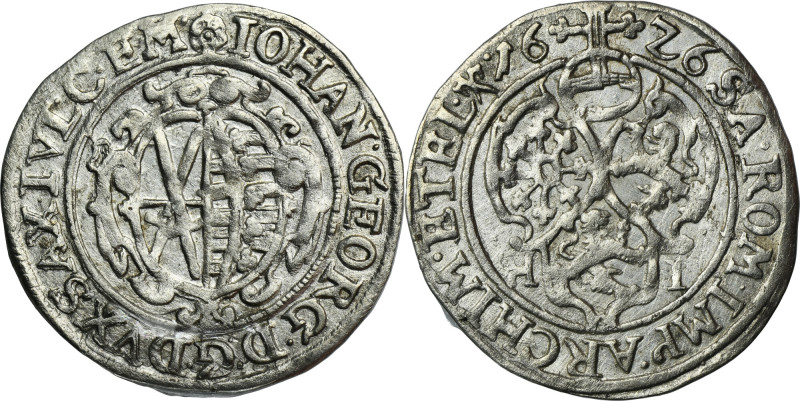 Germany, Saxony, Johann Georg I, Groschen Dresden 1626 Variety with initials HI ...