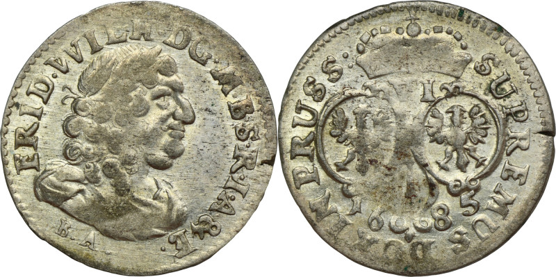 Germany, Brandenburg-Prussia, Friedrich Wilhelm, 6 Groschen Königsberg 1685 BA V...