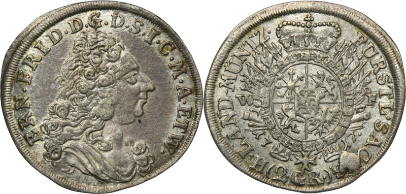 Germany, Sachsen-Hildburghausen, Ernst Friedrich I, 2 Groschen Gotha 1717 Initia...