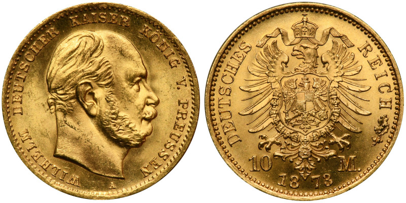 Germany, Kingdom of Prussia, Wilhelm I, 10 Mark Berlin 1873 C Uncirculated coin ...