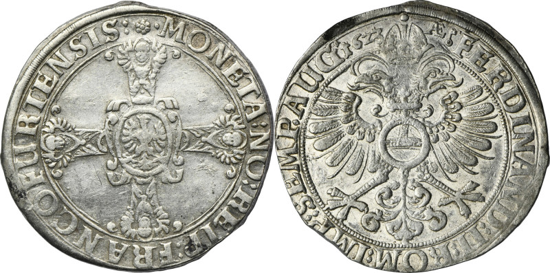 Germany, Free City of Frankfurt, Thaler Frankfurt 1623 Sharp details with bits o...