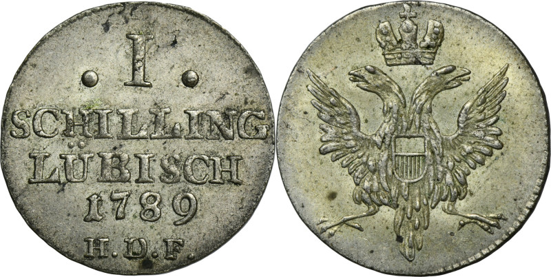 Germany, City of Lübeck, 1 Schilling 1789 HDF - ex. Dr. Max Blaschegg Coin with ...