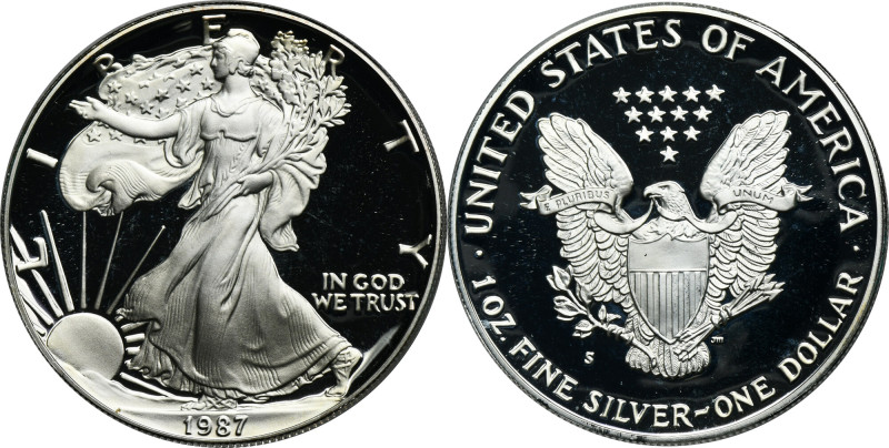 USA, 1 Dollar San Francisco 1987 S - Walking Liberty Proof type coin without any...