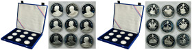Set, USA, Medal Papal Visit Silver Set 1987 - PROOF (9 pcs.)