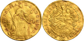 Hungary, Maria Theresa, Ducat Kremnitz 1745 KB R6