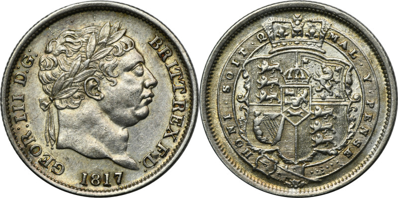 Great Britain, George III, 1 Shilling London 1817 Diameter 24 mm, weight 5.68 g ...