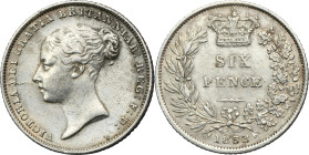 Great Britain, Victoria, 6 Pence London 1853