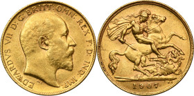 Great Britain, Edward VII, 1/2 Sovereign London 1907