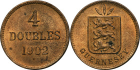 Great Britain, Guernsey, Victoria, 4 Doubles Birmingham 1902 H