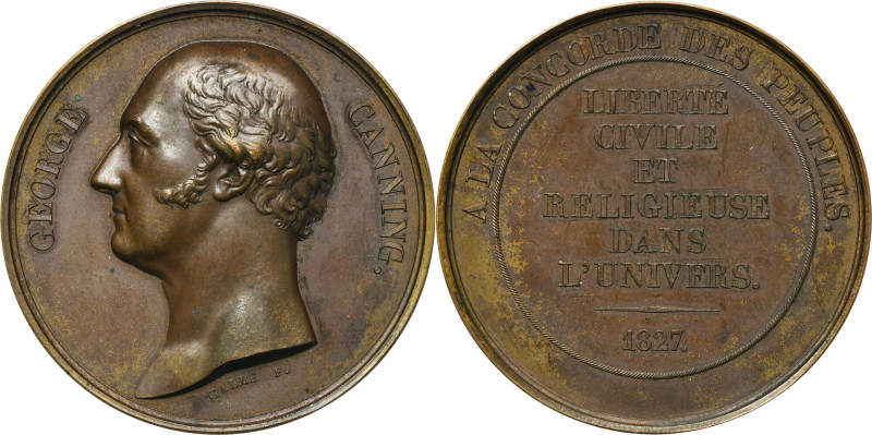 Great Britain, George Canning, Medal commemorating the Death of the Prime Minist...