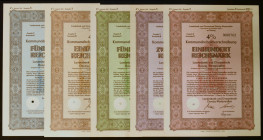 Gdańsk, Landesbank und Girozentrale, 4% obligacje komunalne 1941 (5 szt.)