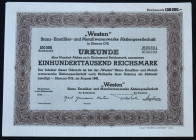 'Westen' Stanz- Emaillier- und Metallwarenwerke AG, 100.000 marek 1943