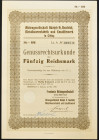 Aktiengesellschaft Adolph H. Neufeldt Metallwarenfabrik und Emaillirwerk, certyfikat udziału w zyskach, 50 marek 1926