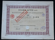 Elbląg, Haffuferbahn AG, 1.000 marek 1899 Litt. B