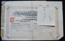 Galician Oil Trust Limited, warrant na 5 akcji, 1912