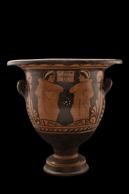 LARGE GREEK APULIAN BELL KRATER - TL TESTED
Apulian, Ca. 400-300 BC. 
This bea...