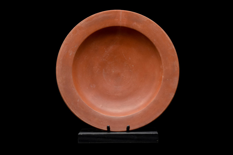 ROMAN TERRA SIGILLATA DISH
Ca.300-400 AD. 
An ancient Roman wheel-thrown redwa...