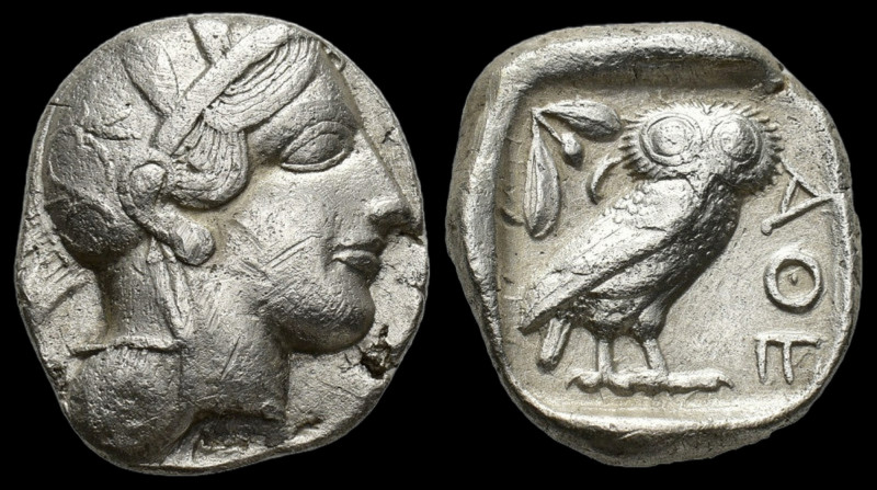 ATHENS AR. TETRADRACHM
Ca. 310-301. 
Attica, Athens Ar. tetradrachm, ca. 454-4...