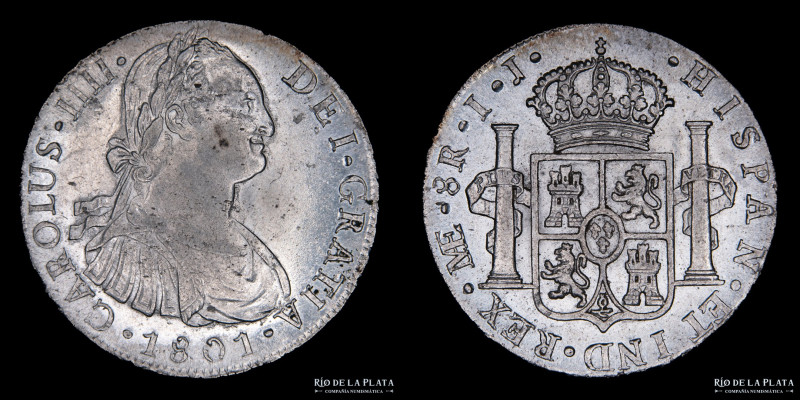 Lima (Perú) Carlos IV (1788-1808) 8 Reales 1801 IJ AG.896, 40.0mm; 26.57g. KM97 ...