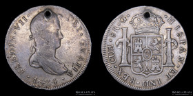 Cuzco. Fernando VII. 8 Reales 1824 G/T. KM117.2