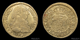 Popayan. Carlos III. 1 Escudo 1787 SF. KM48.2.a
