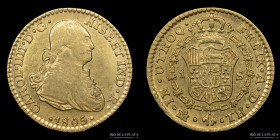 Mexico. Carlos IV. 1 Escudo 1805 TH. KM120