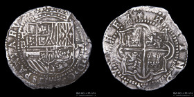 Potosi. Felipe II. 8 Reales 1590-98 B(4). Macuquina CJ 1.14.1