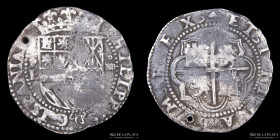 Potosi. Felipe II. 4 Reales 1577-81 L. Macuquina CJ 2.3.4