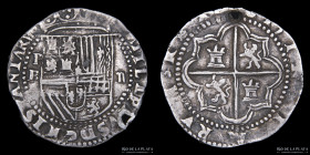 Potosi. Felipe II. 2 Reales 1577-81 B/L. Macuquina. CJ 3.4.2