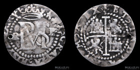 Potosi. Felipe II. 1/2 Real 1574-76 R. Macuquina CJ 5.1.2