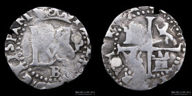 Potosi. Felipe II. 1/2 Real 1582-86 B. Macuquina CJ 5.10.1