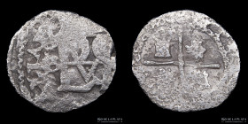 Potosi. Felipe II. 1/2 Real 1590-98 B(4). Macuquina CJ 5.14.2