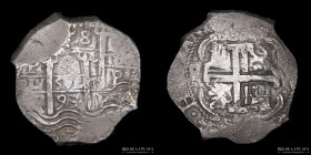 Potosi. Carlos II. 8 Reales 1693 VR. Macuquina. CJ 28.27